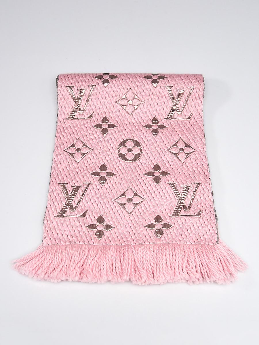 Louis Vuitton Pink Wool Logomania Shine Scarf Louis Vuitton