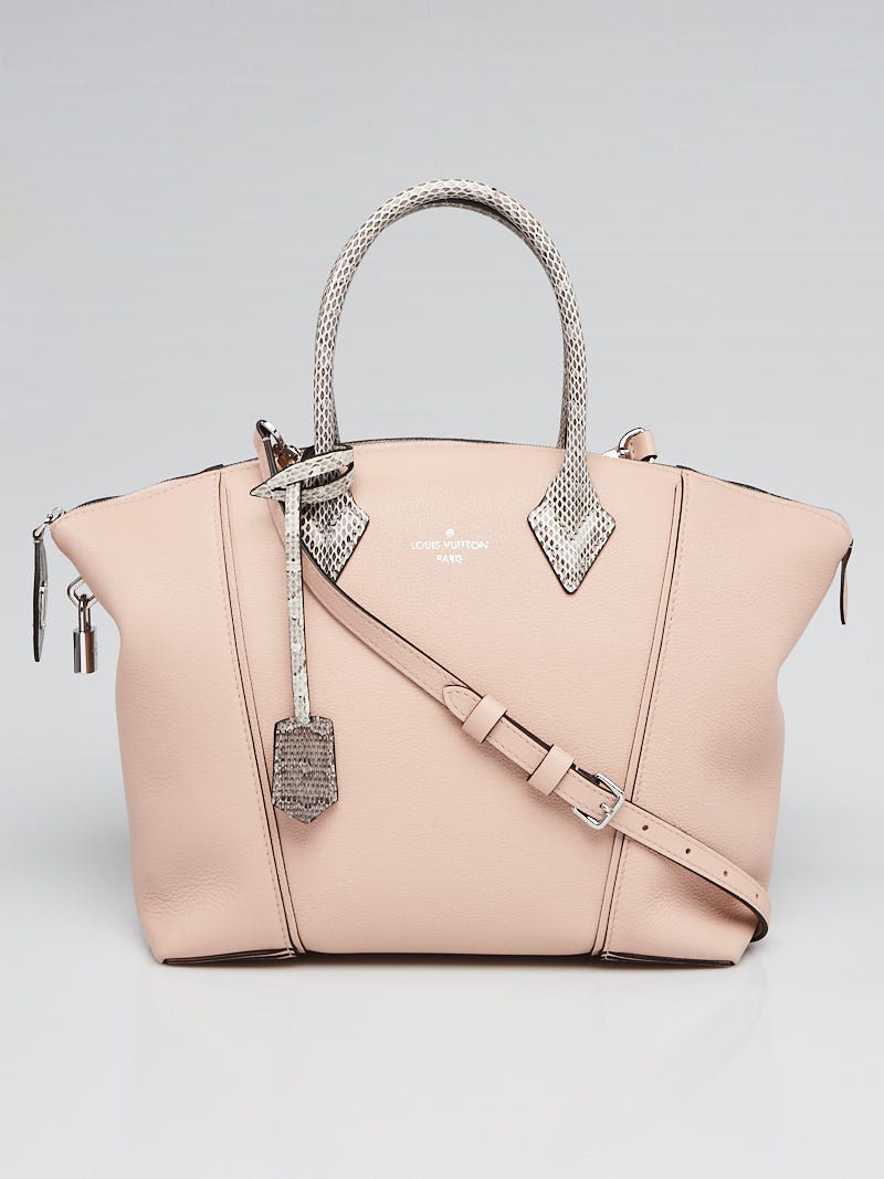 Louis Vuitton Petale Pink Taurillon Leather Ayers Snakeskin Soft