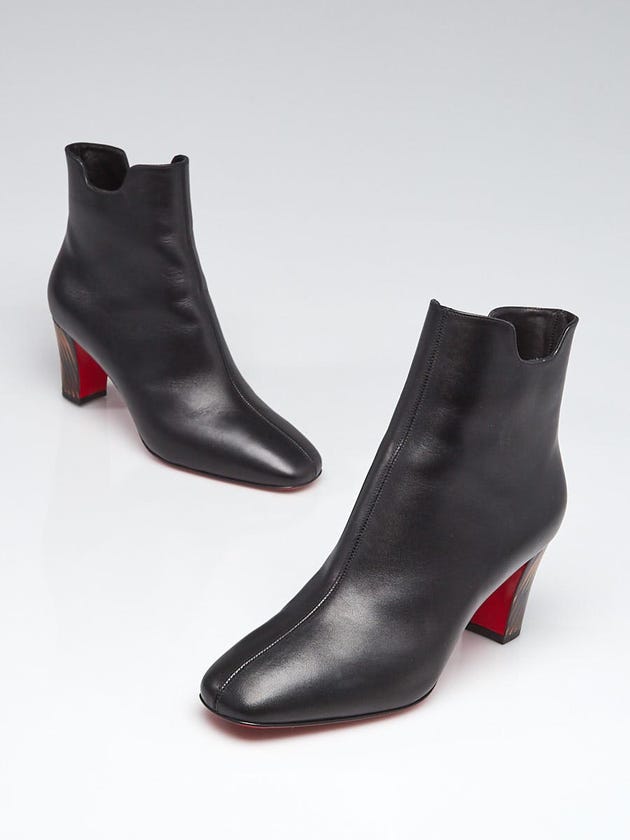 Christian Louboutin Black Leather 70 Ankle Boots Size 7.5/38