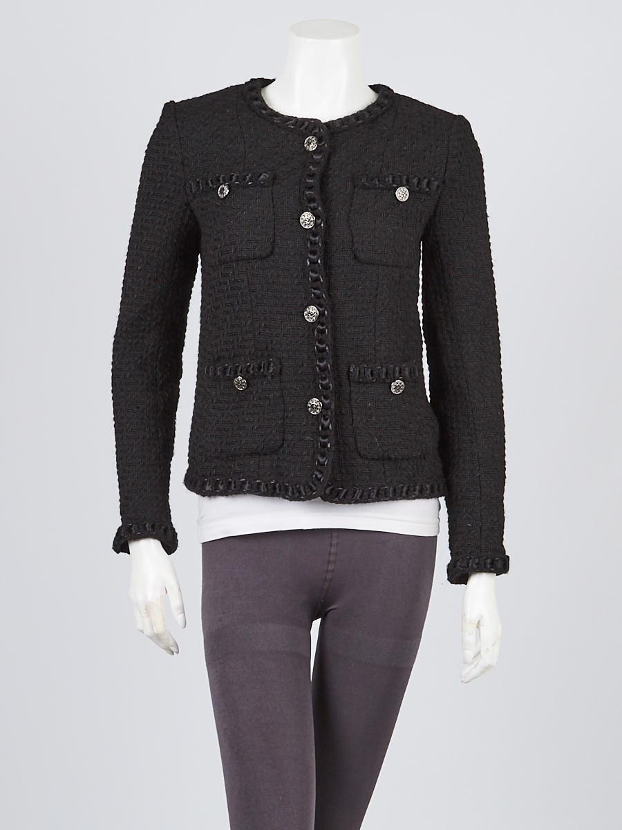 CHANEL, Jackets & Coats, Chanel 220 Tweed Evening Jacket Size Fr 46 Usa  Large