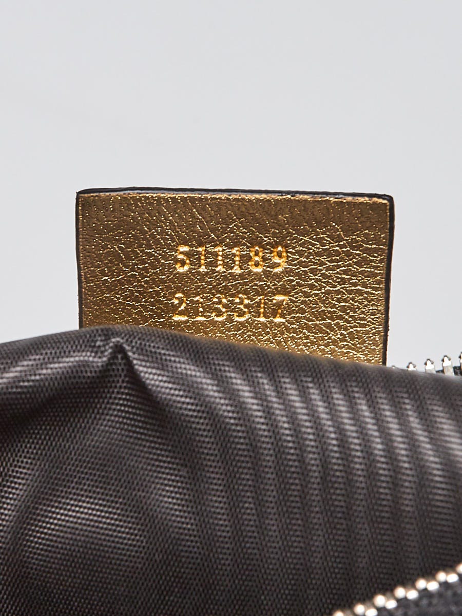 Gucci Gold/Black Leather GUCCY Mini Crossbody Bag | Yoogi's