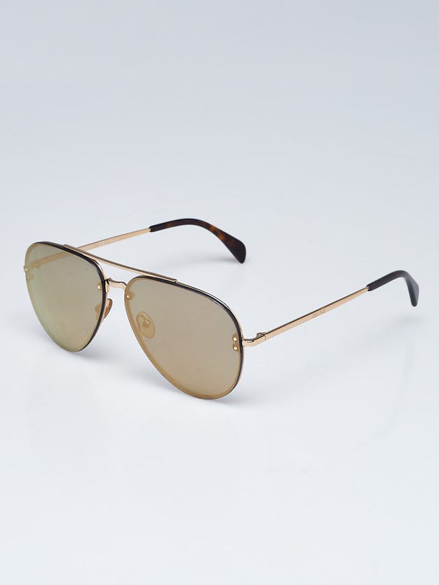 Celine Goldtone Frame Mirror Tint Aviator Sunglasses-41391