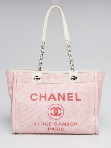 Chanel pink tote canvas Clearance