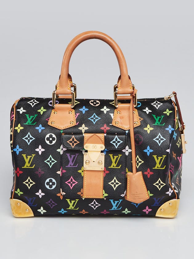 Louis Vuitton Black Monogram Multicolore Speedy 30 Bag
