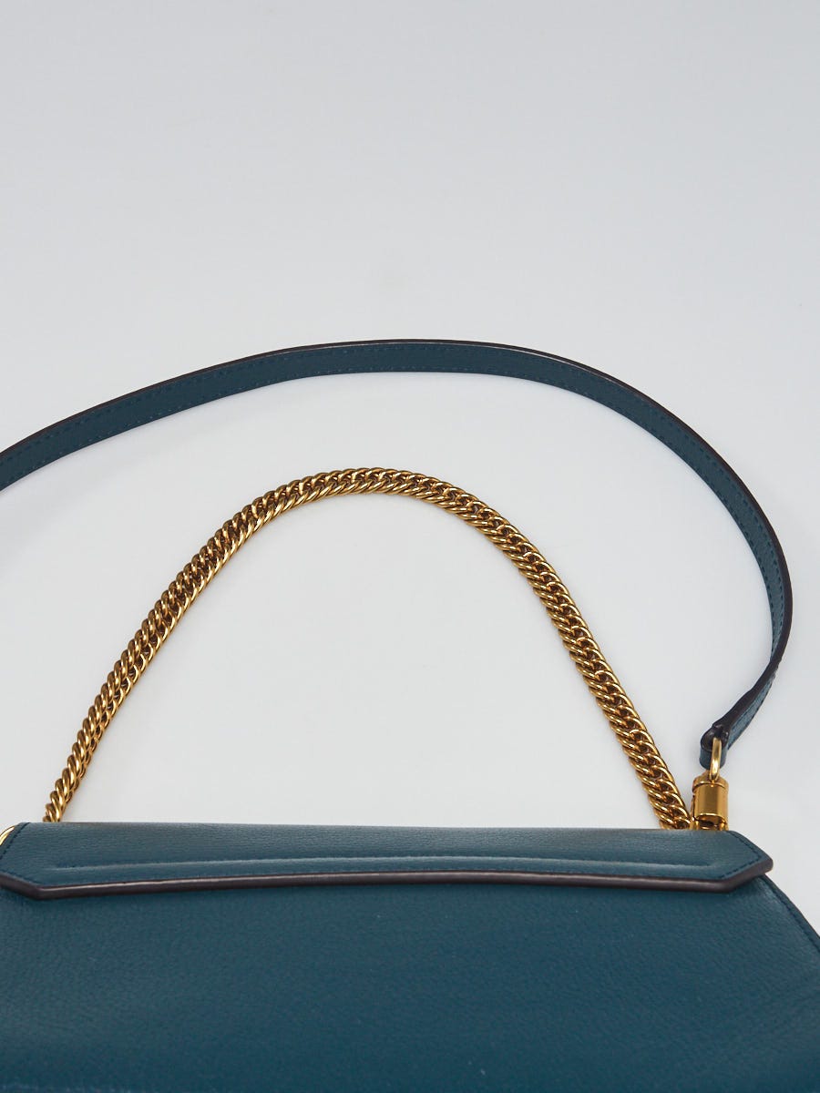 Givenchy Blue/Black Leather/Suede GV3 Small Crossbody Bag