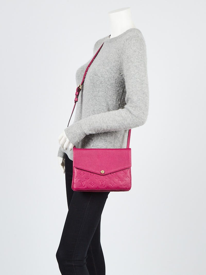 Louis Vuitton Twice Handbag Monogram Empreinte Leather Red