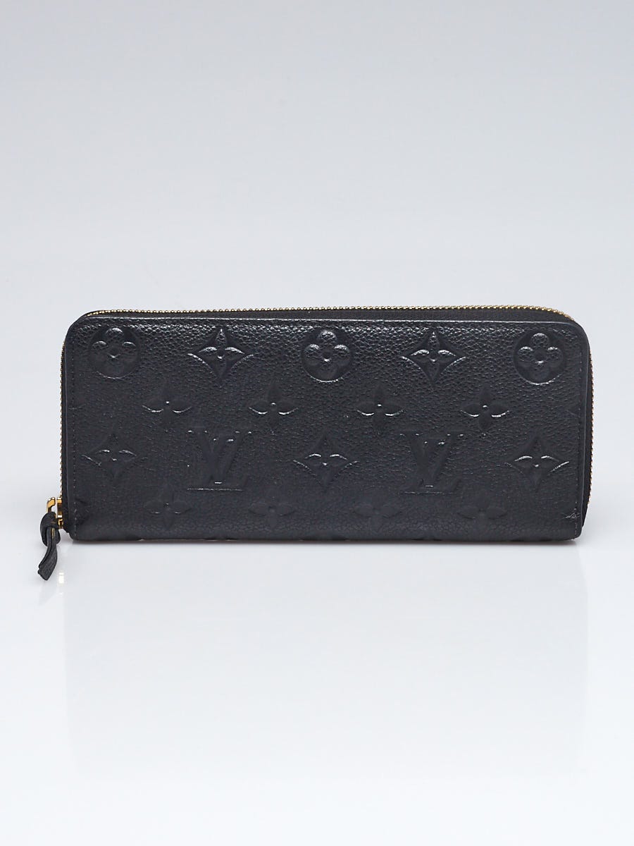 Louis Vuitton Black Monogram Empreinte Leather Clemence Wallet
