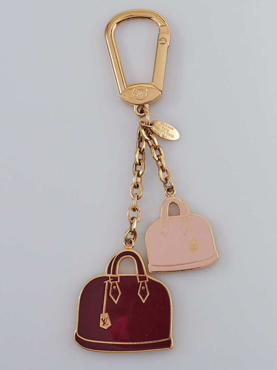 Louis Vuitton illustré Alma Bag Charm and Key Holder Monogram Coated Canvas