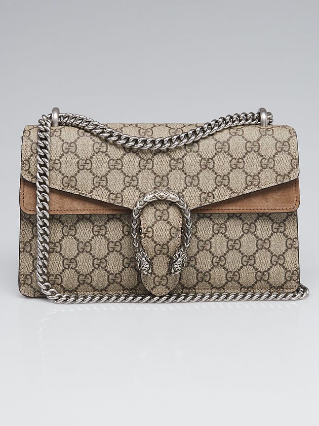 Gucci Beige/Ebony GG Supreme Dionysus Small Shoulder Bag