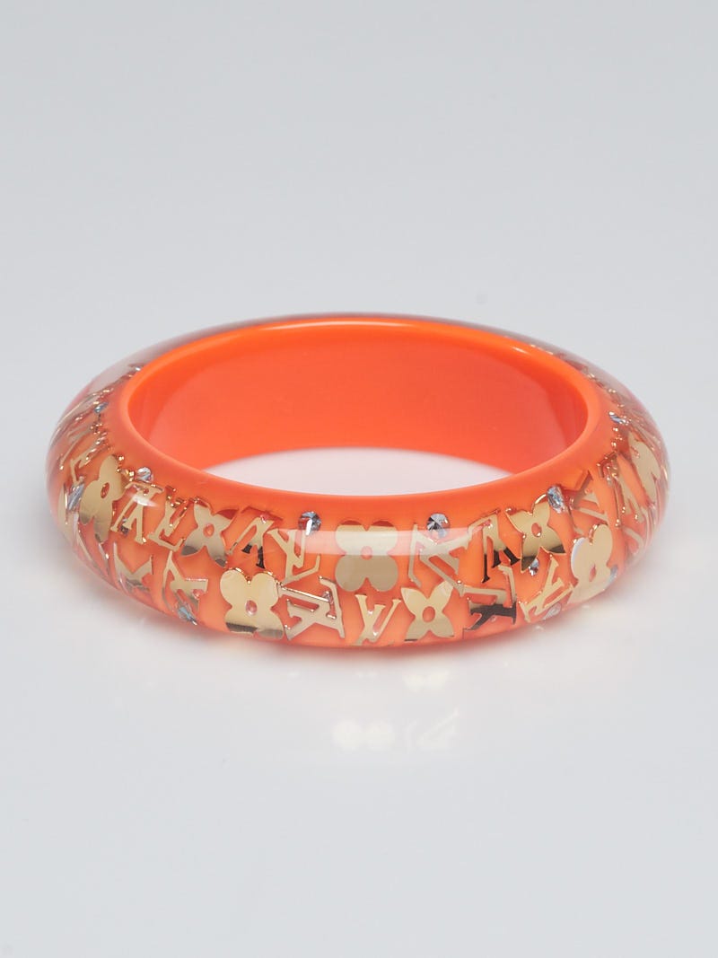 Louis Vuitton Sunset Orange Monogram Inclusion GM Bracelet - Yoogi's Closet