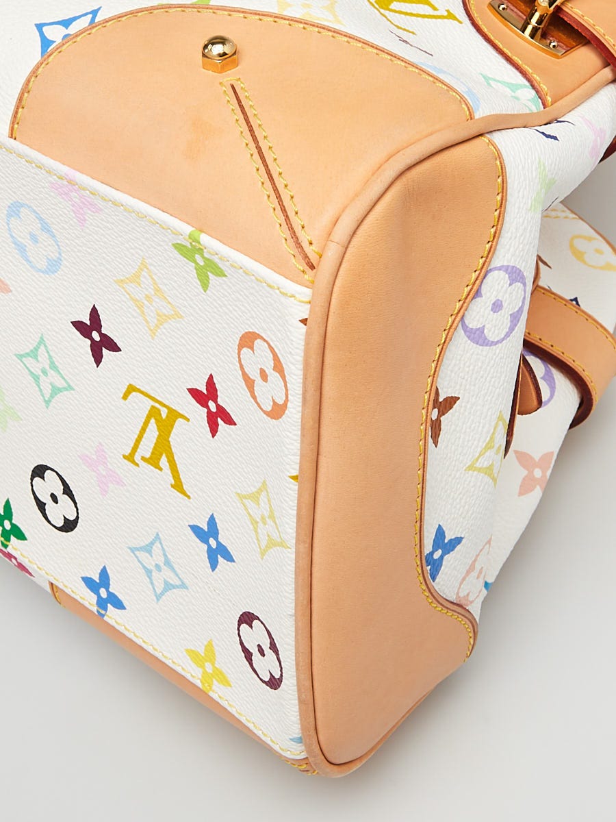 Louis Vuitton White Monogram Multicolore Claudia Bag - Yoogi's Closet