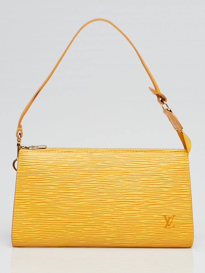 Louis Vuitton Pochette Accessories Epi 24 Yellow Leather Crossbody