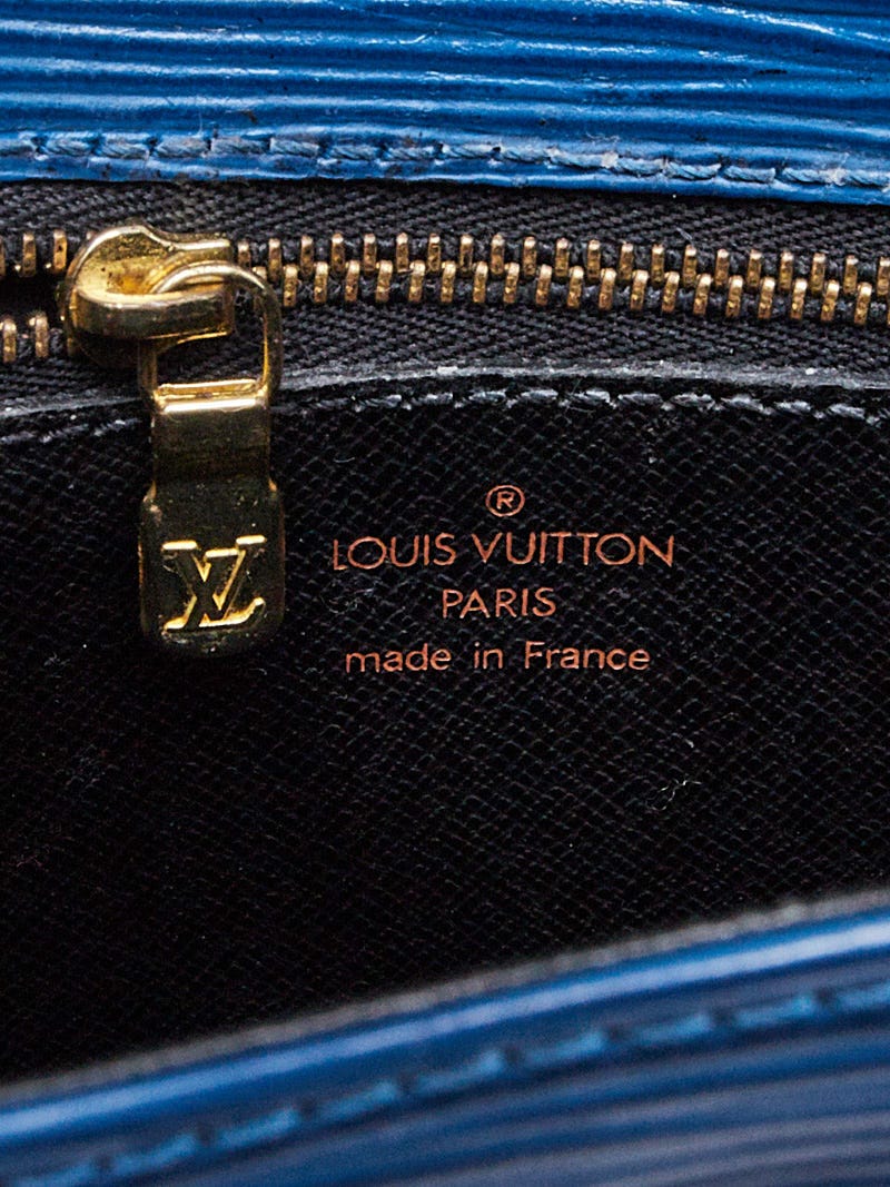 Louis Vuitton Toledo Blue Leather Adjustable Shoulder Strap - Yoogi's Closet
