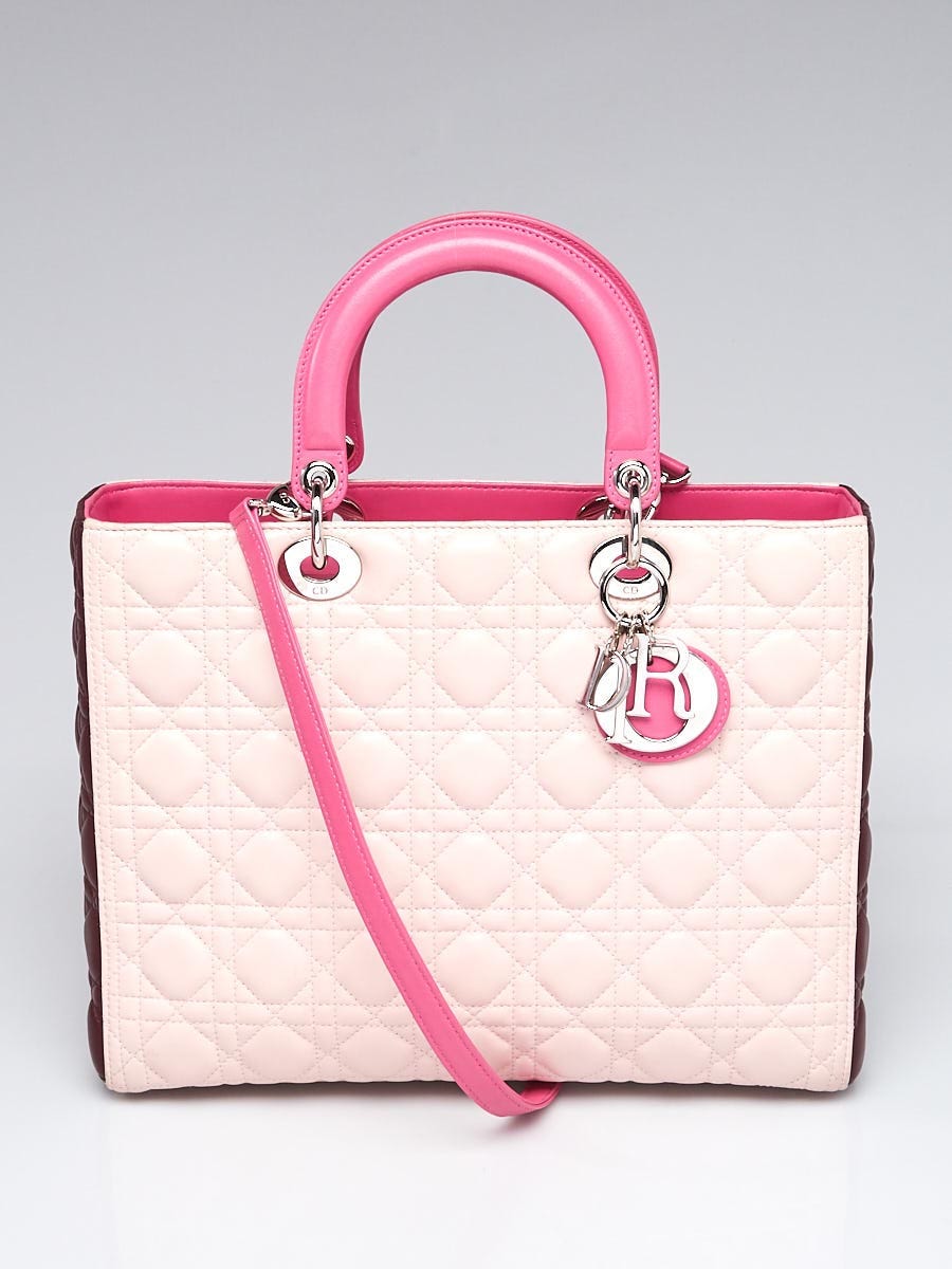 Lady dior leather crossbody bag Dior Pink in Leather - 19489857