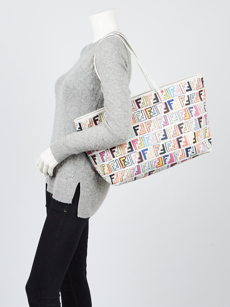 Fendi Multicolor Zucca Coated Canvas Large Roll Tote Fendi