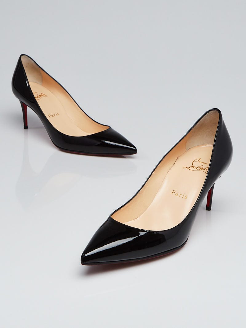 Christian Louboutin Black Patent Leather Decollete 554 70 Pumps