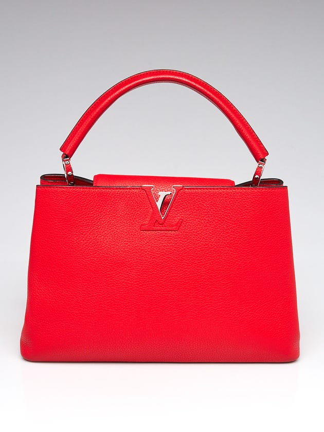 Louis Vuitton Rubis Taurillon Leather Capucines MM Bag