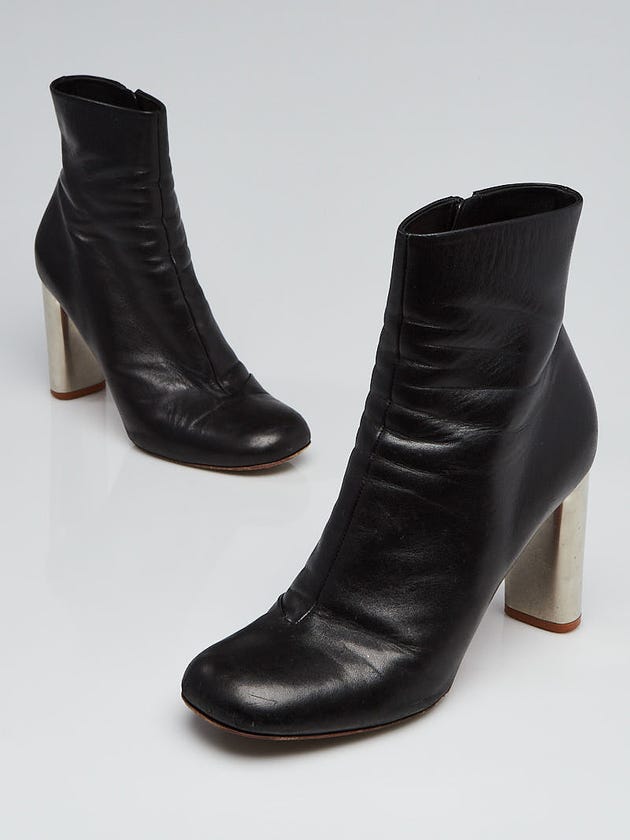 Celine Black Leather Bam Bam Booties Size 9/39.5