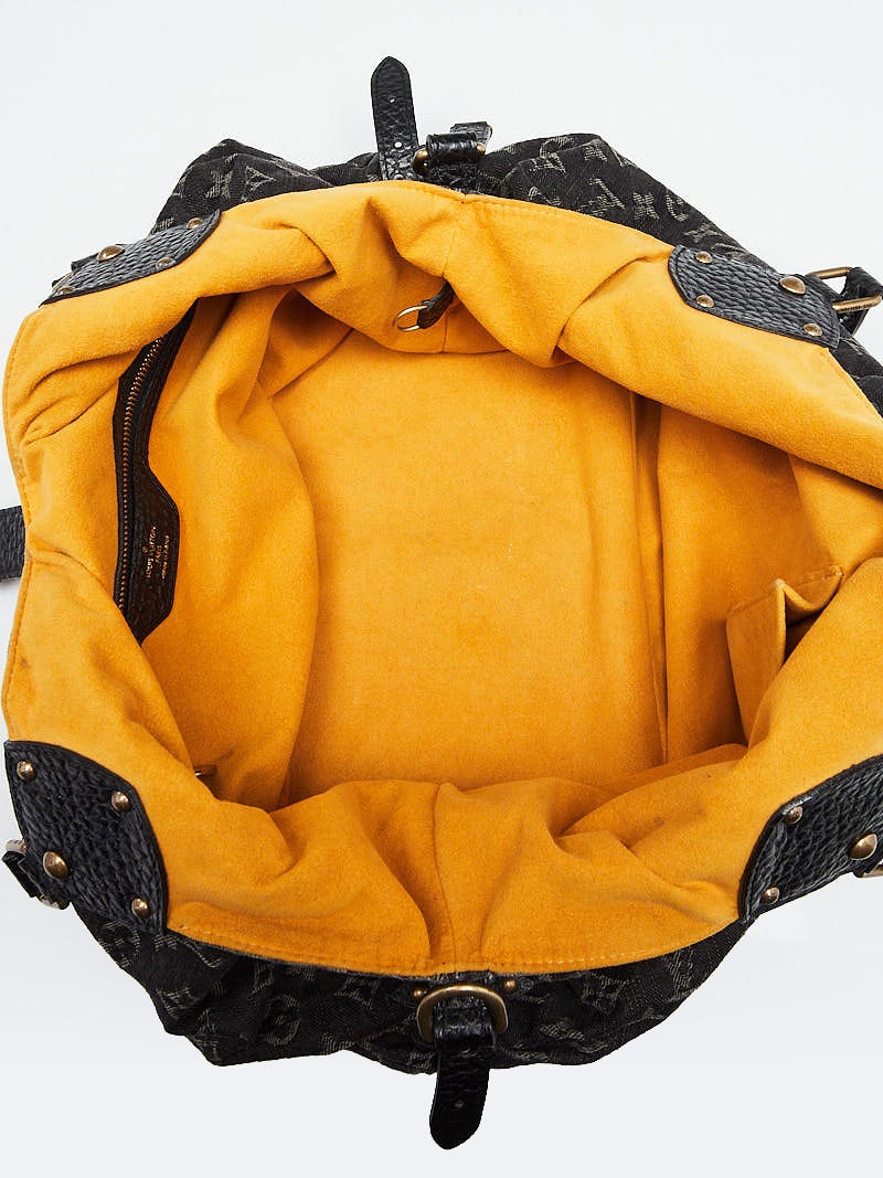 Louis Vuitton Black Denim Monogram Denim XL Bag - Yoogi's Closet