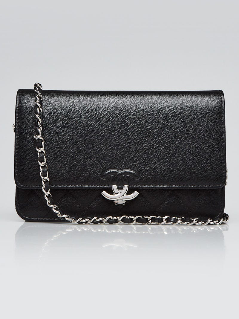 Chanel Black Grained Calfskin Leather Urban Companion WOC Clutch Bag -  Yoogi's Closet