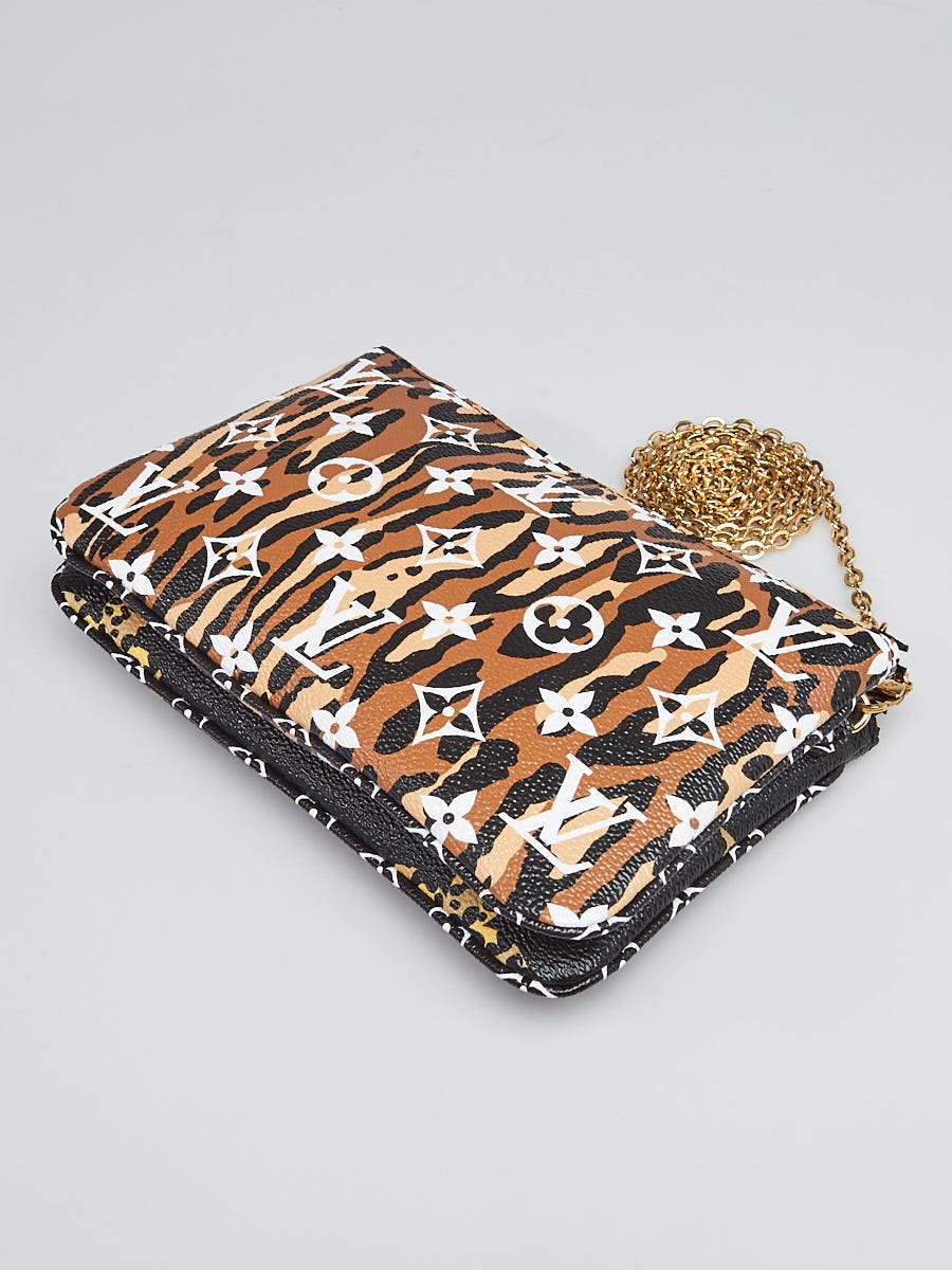 NEW! Louis Vuitton Jungle Double Zip Pochette Crossbody Leopard