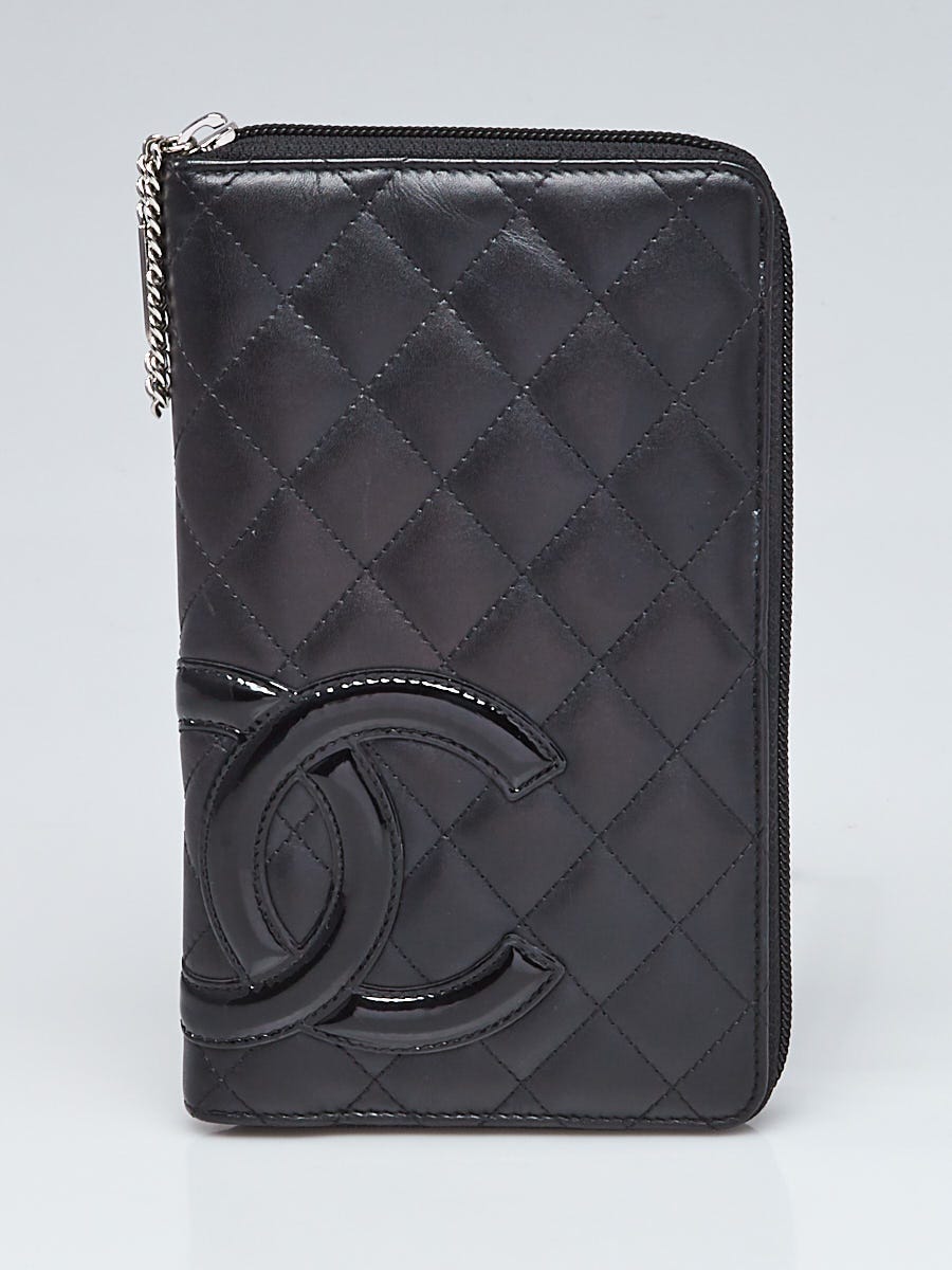 Chanel Black Quilted leather Cambon Ligne Zippy Organizer Wallet Clutch Bag  - Yoogi's Closet