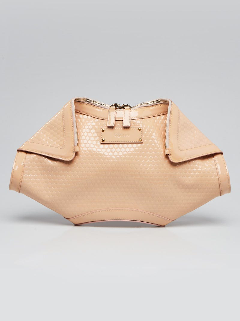 Alexander McQueen Light Pink Embossed Patent Leather De  display picture 1