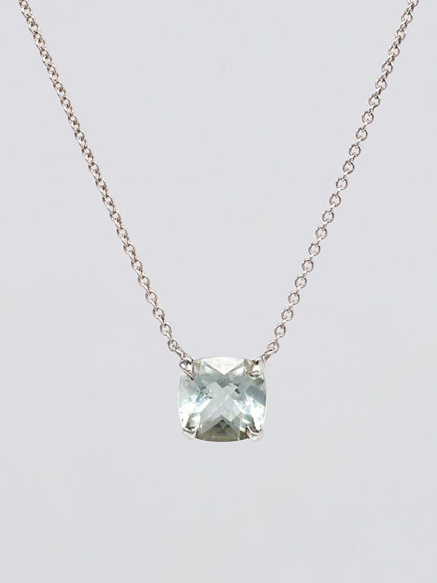 Tiffany & Co. Sterling Silver and Prasiolite Sparklers Pendant Necklace