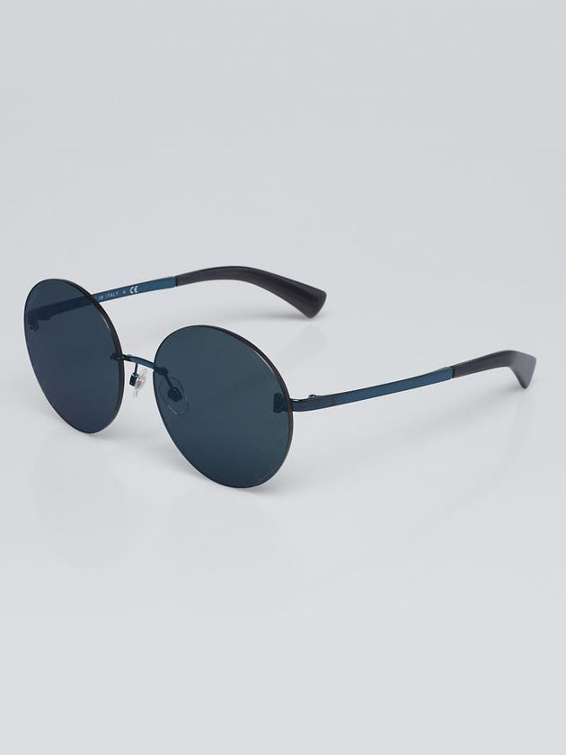 Chanel Blue Metal and Blue Tinted Shield Sunglasses - 4216