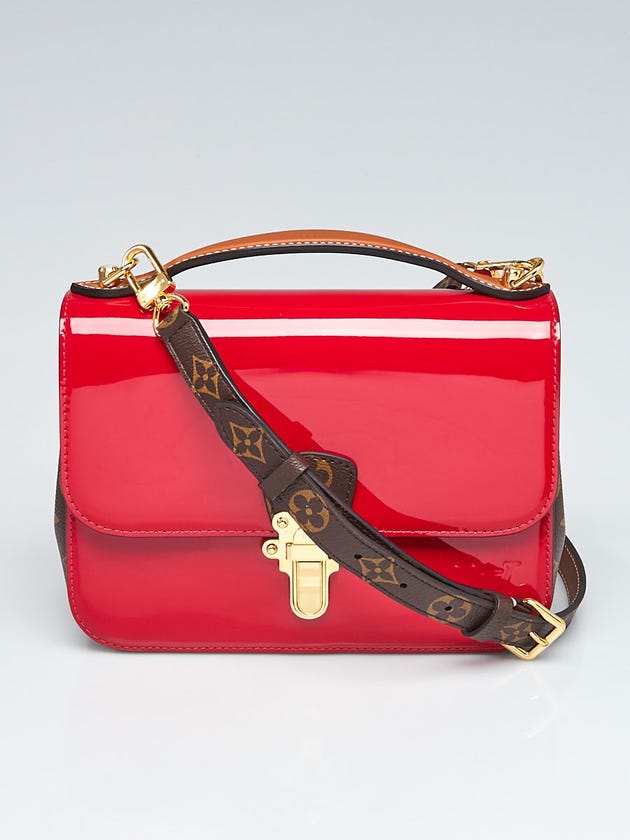 Louis Vuitton Scarlet Vernis Leather and Monogram Canvas Cherrywood BB Bag