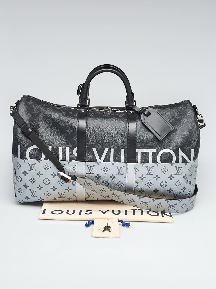 LOUIS VUITTON Louis Vuitton Eclipse Split Keepall Bandolier 50