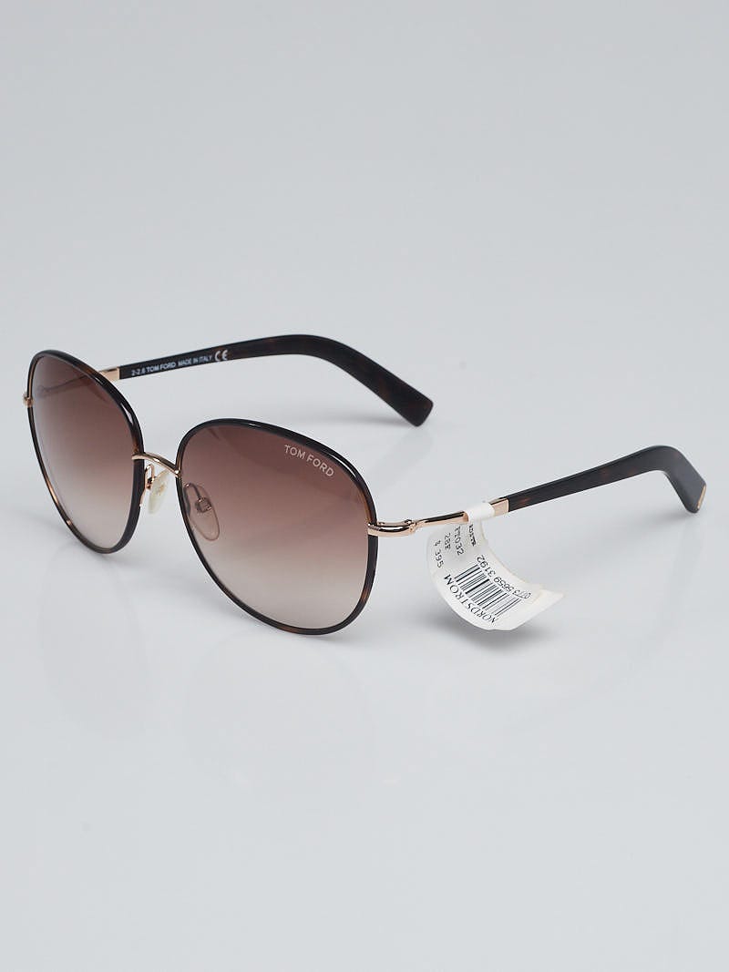 Tom Ford Brown Tortoise Shell Metal Frame Georgia Sunglasses - TF498 -  Yoogi's Closet