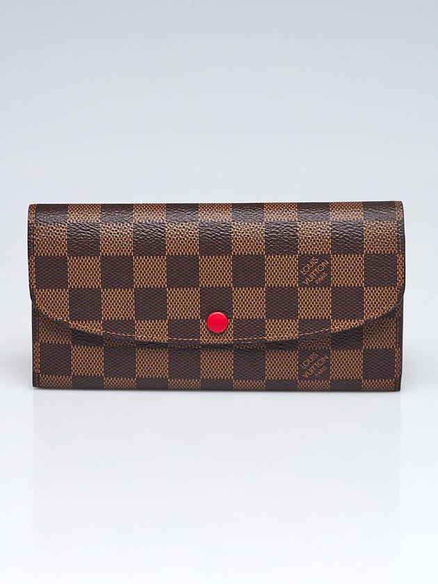 Louis Vuitton Damier Canvas Red Emilie NM Wallet