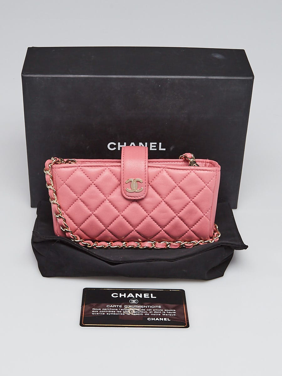 Chanel Quilted Lambskin CC O-Mini Phone Pouch (SHF-18690) – LuxeDH