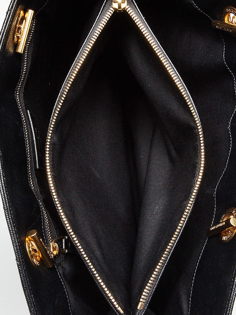 Saint Laurent Black Chevron Quilted Leather Monogram Envelope Shoulder Bag  at 1stDibs
