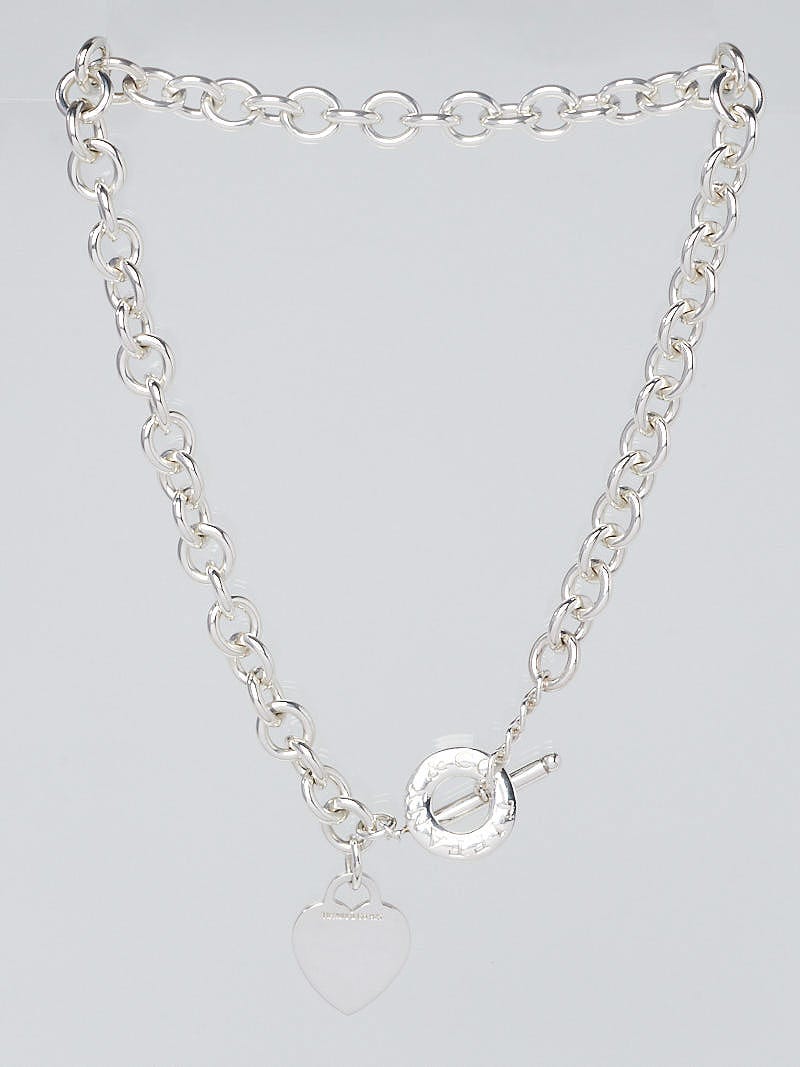Tiffany & Co. Sterling Silver Heart Tag Toggle Necklace - Yoogi's Closet