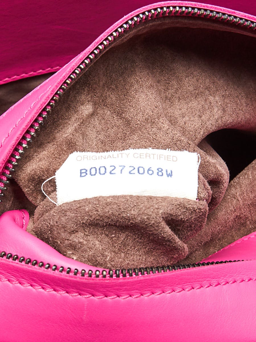 Bottega Veneta Shock Pink Intrecciato Woven Nappa Leather Roma