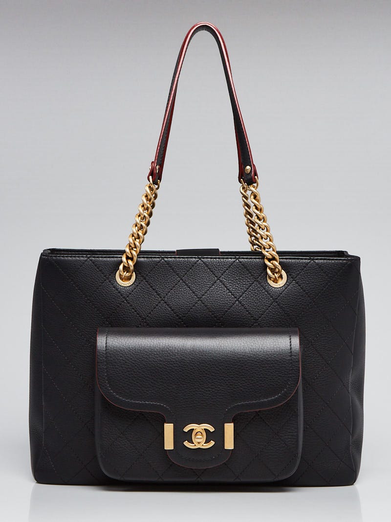 Chanel Black Quilted Leather Archi Chic Large Shopping Tote Bag - Yoogi's  Closet