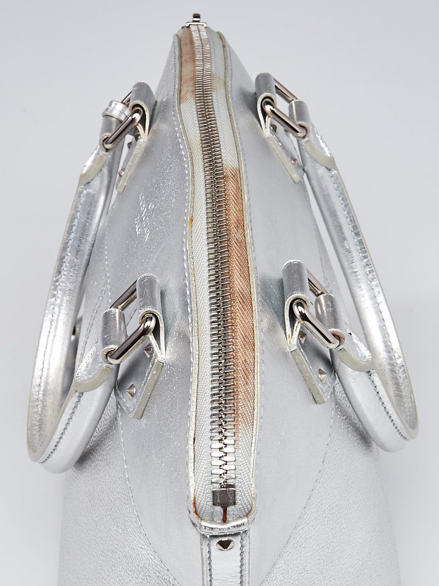 Louis Vuitton Silver Suhali Leather Lockit PM Bag | Yoogi's Closet