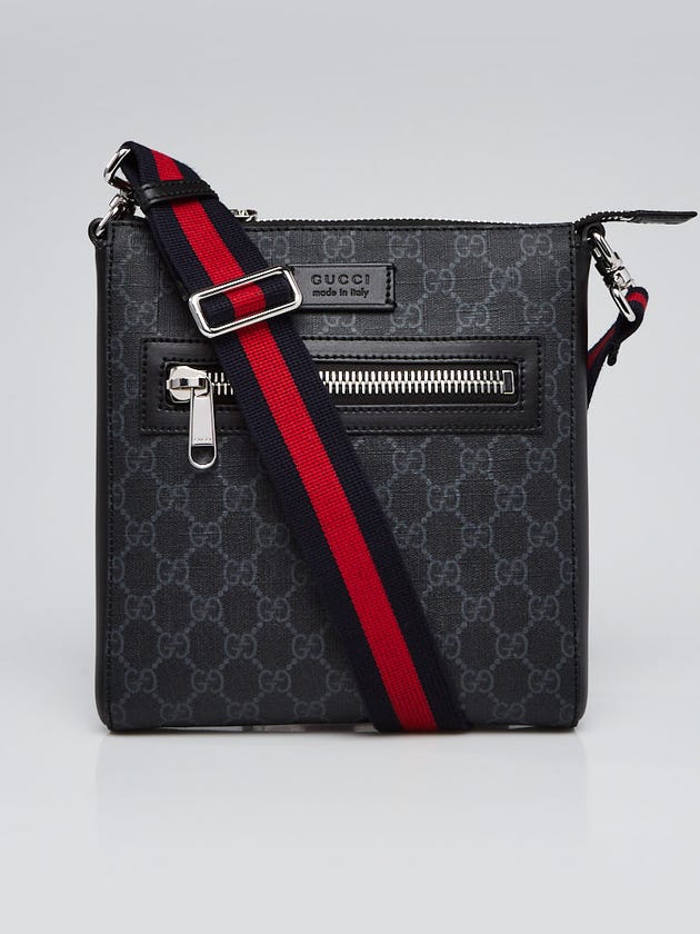 Gucci Black GG Coated Canvas Small Messenger Bag