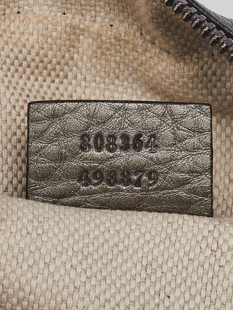 Gucci Pewter Pebbled Leather Soho Disco Shoulder Bag | Yoogi's Closet