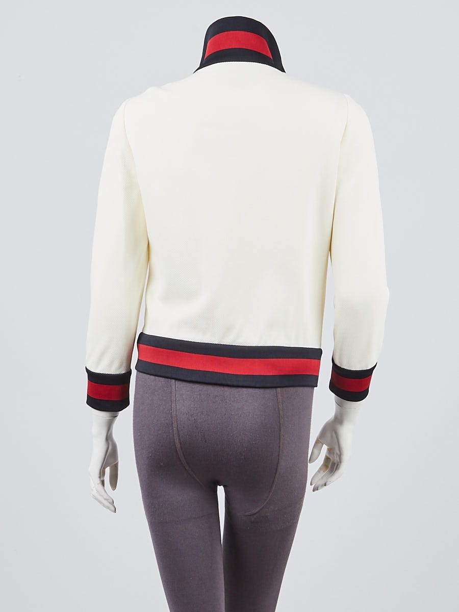 Louis Vuitton White Monogram Cotton and Polyester Bomber Jacket Size 6/40 -  Yoogi's Closet