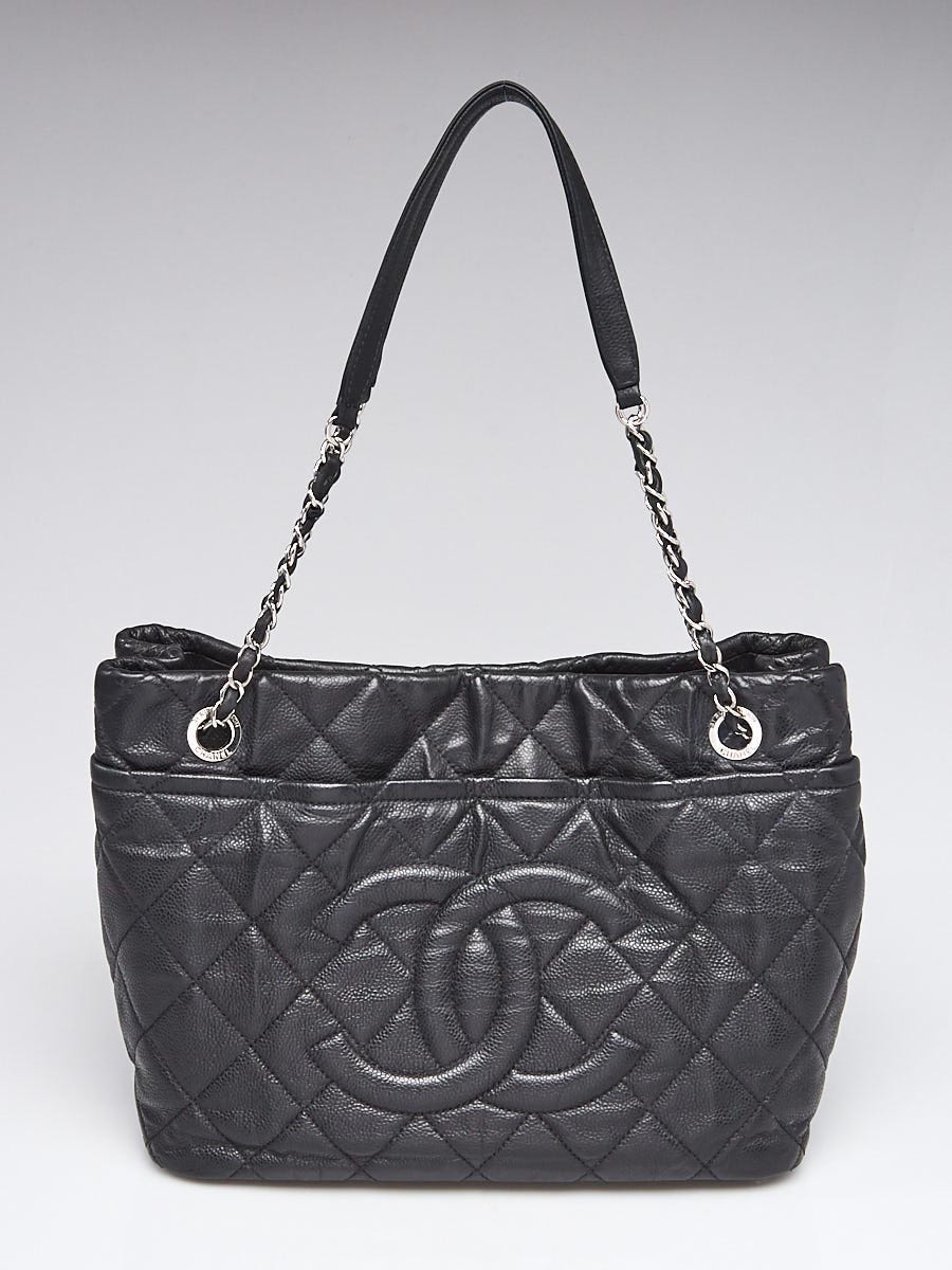 Chanel Black Quilted Glazed Caviar Leather Timeless Shopping Tote Bag -  Yoogi's Closet