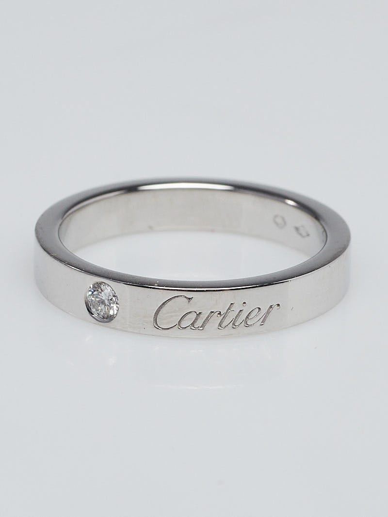 CRB4098100 - C de Cartier wedding ring - Platinum - Cartier