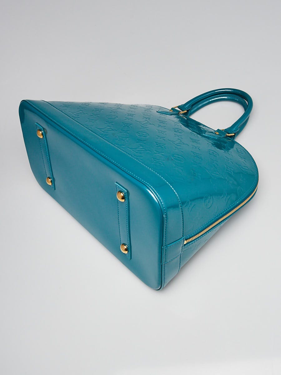 Louis Vuitton Blue Galactic Monogram Vernis Alma GM Bag at 1stDibs