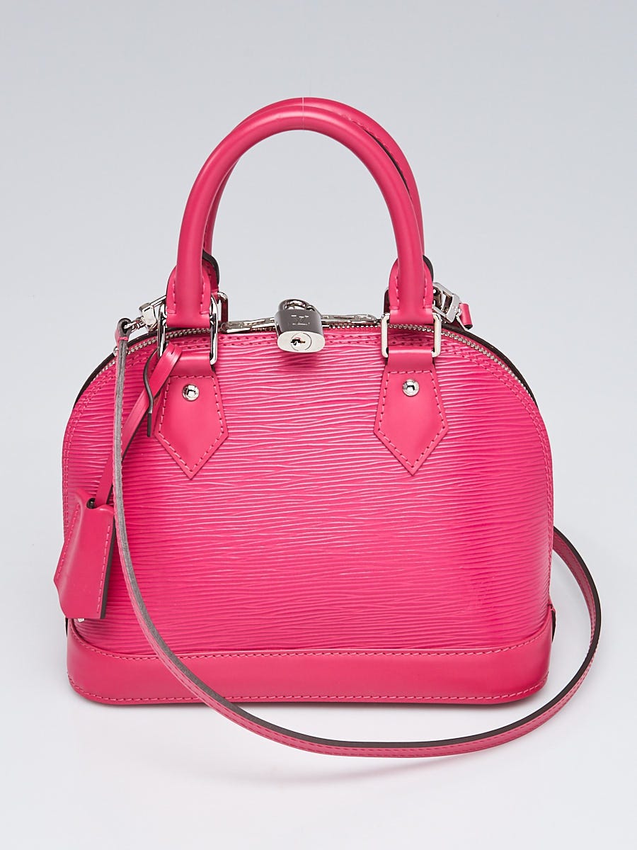 Authentic Louis Vuitton Red EPI Leather Alma PM Handbag