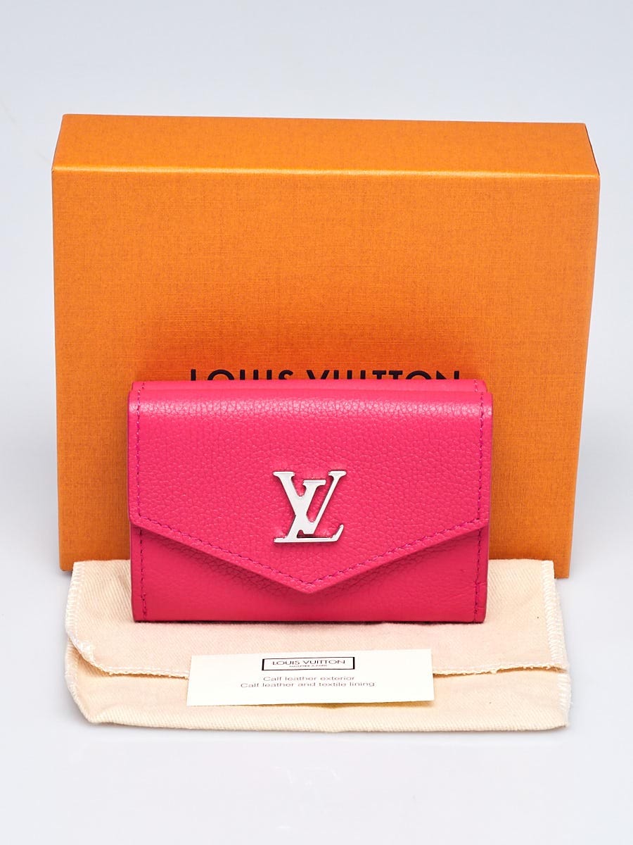 Louis Vuitton Hot Pink Calfskin Leather Lockmini Compact Wallet - Yoogi's  Closet
