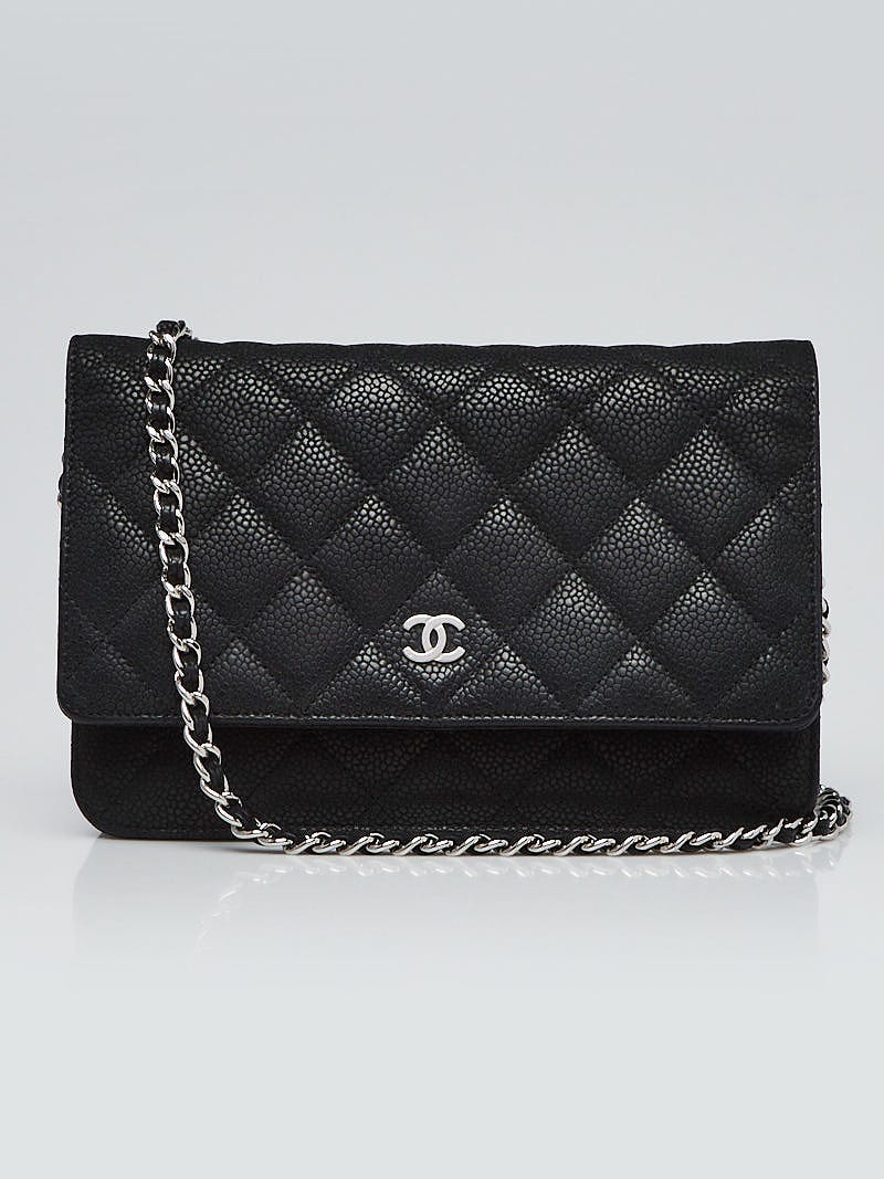 Chanel Black Quilted Matte Caviar Leather Classic WOC Clutch Bag - Yoogi's  Closet