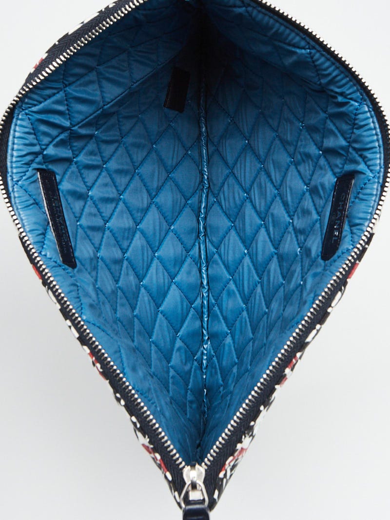 Chanel Multicolor Quilted Printed Canvas Dubai Paris O-Case Zip