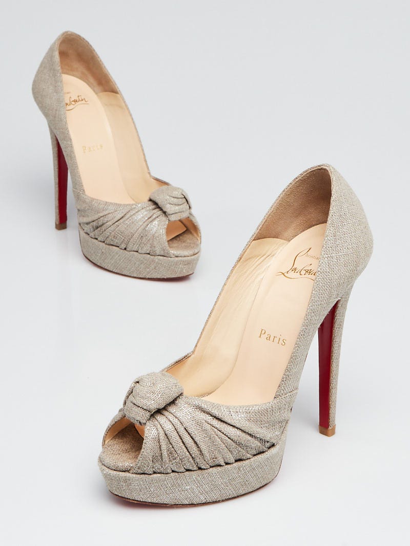 Christian louboutin hotsell peep toe platform